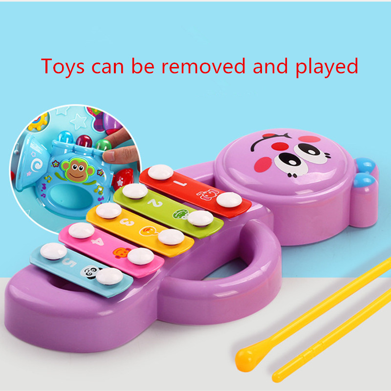 Baby walker baby rollover prevention multifunktionell musikvagn för att lära sig stå baby walker leksak