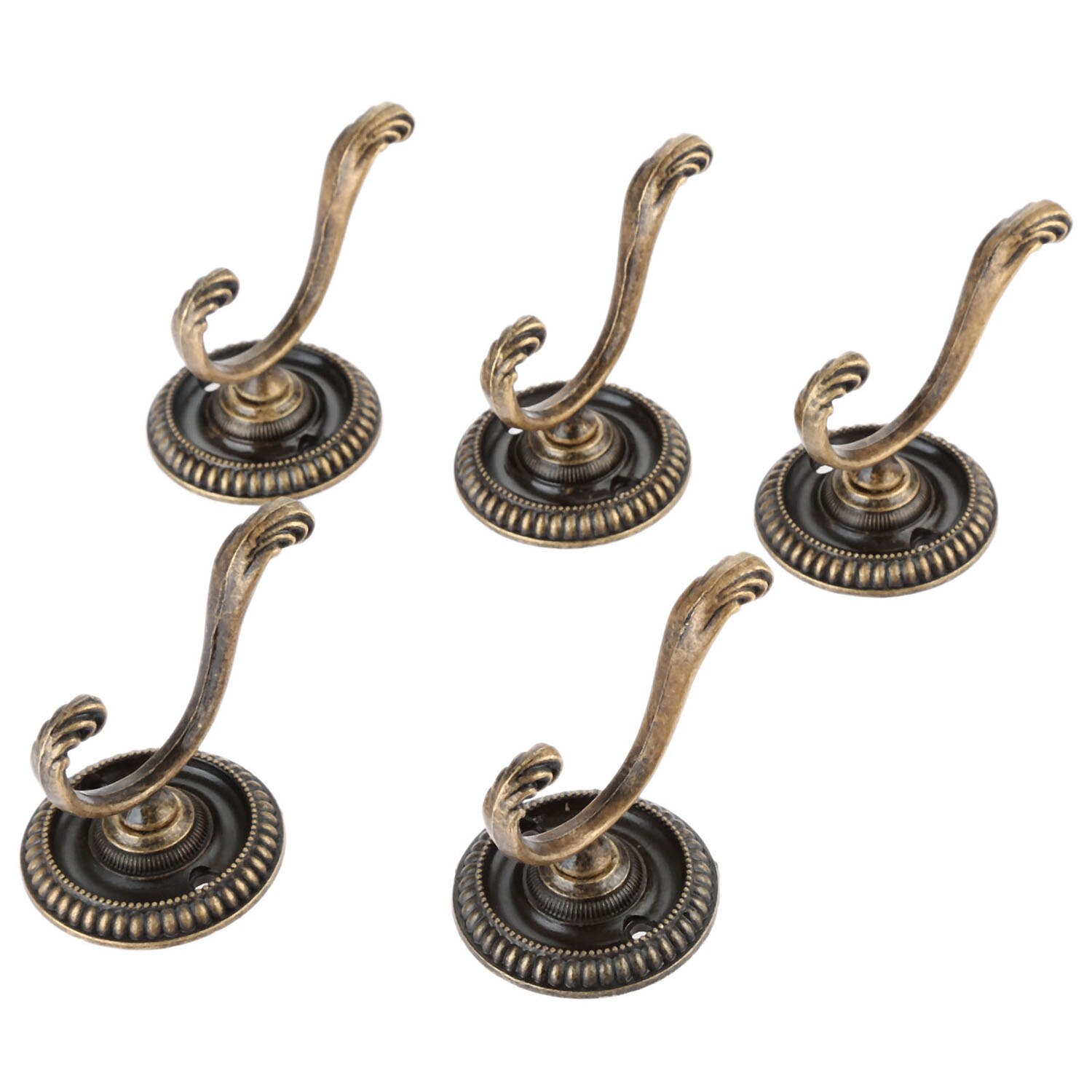 5Pcs Antieke Deur Hanger Haken Vintage Badkamer Muur Hanger Hoeden Tas Sleutelhanger Zinklegering Haak Jas Muur Haken met Schroef