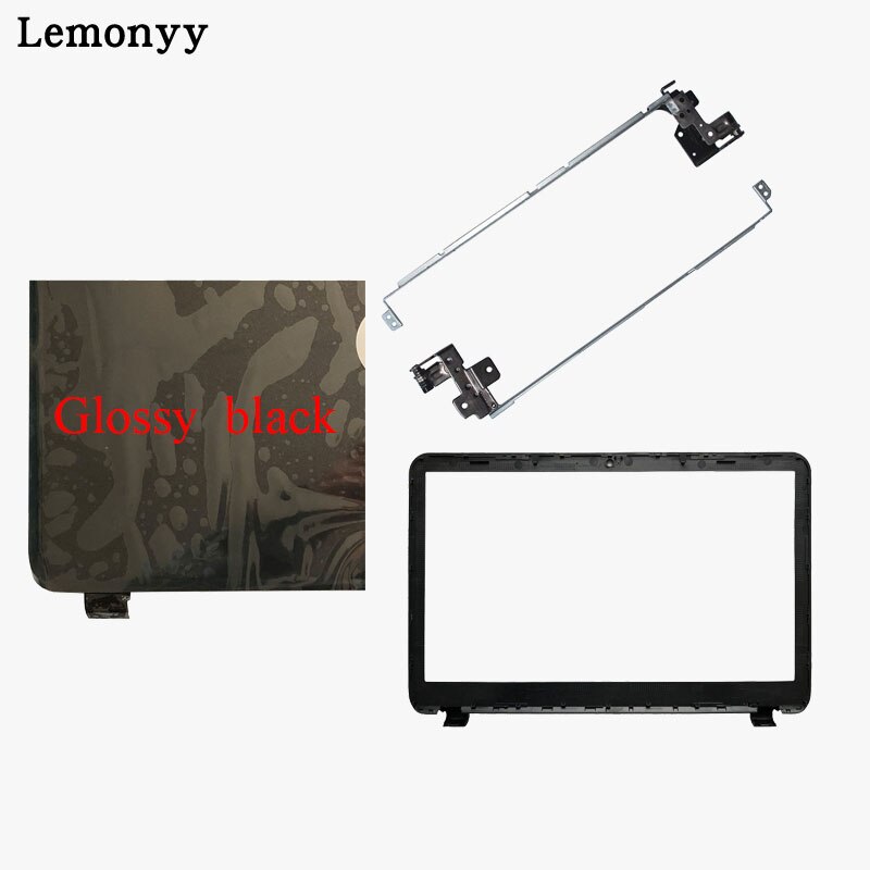 Laptop Top LCD Zurück Abdeckung/LCD Vordere Lünette/Scharniere für HP 15-G207NL 15-g209nl 15-g210nl 15-g070nr 15-G501NR: Glossy B and Hinges