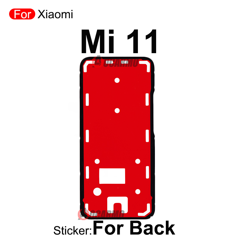 For Xiaomi 11 Lite Ultra 12 Pro Mi 11Pro 12Pro Fullset Sticker Back Cover + Rear Camera And Front LCD Adhesive Glue Replacement: ROSE RED