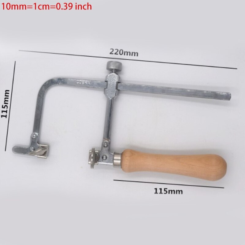 Coping Saw Frame Deluxe Coping Frame Replacement Blades Wooden Handle of Jewelry Saw Frame Hand Tools