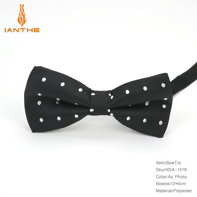 Bowtie mannen formele stropdas jongen mannen business wedding strikje Mannelijke Dress Shirt krawatte legame dot zijde vlinder: IA1578