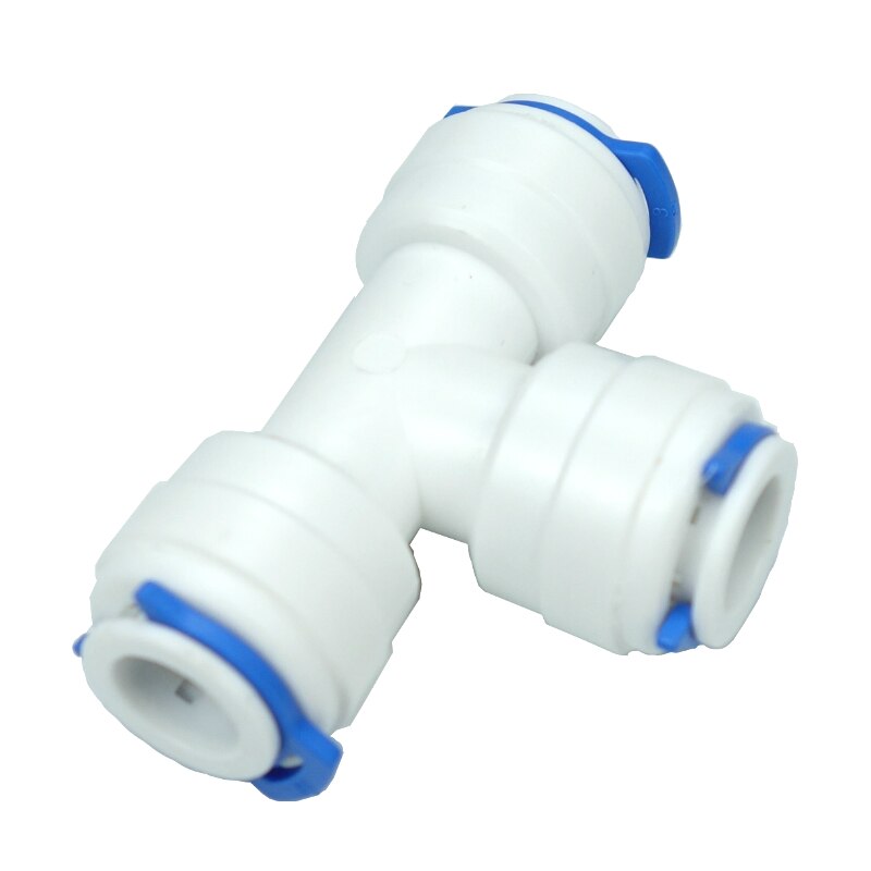 Gelijk Of Verminderen T Snelkoppeling Tee Fitting RO Waterzuiveraar Omgekeerde Osmose Aquarium System Connector Montage