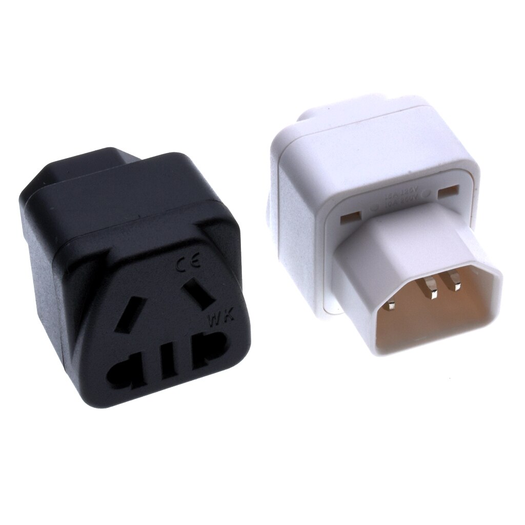 IEC320-C14 Chinese AU EU US 2 Pin Universal Power Adaptor Plug PDU/UPS Server AC Power Adapter Plug Socket Converter*
