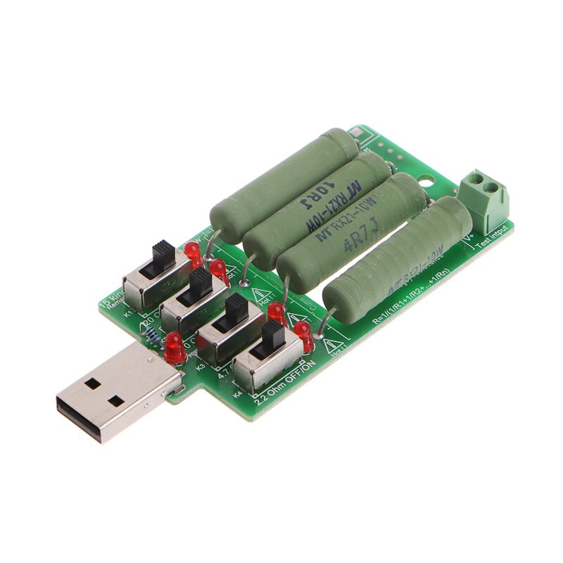 USB Electronic Load Discharge Resistance Resistor Adjustable 15 Current Tester