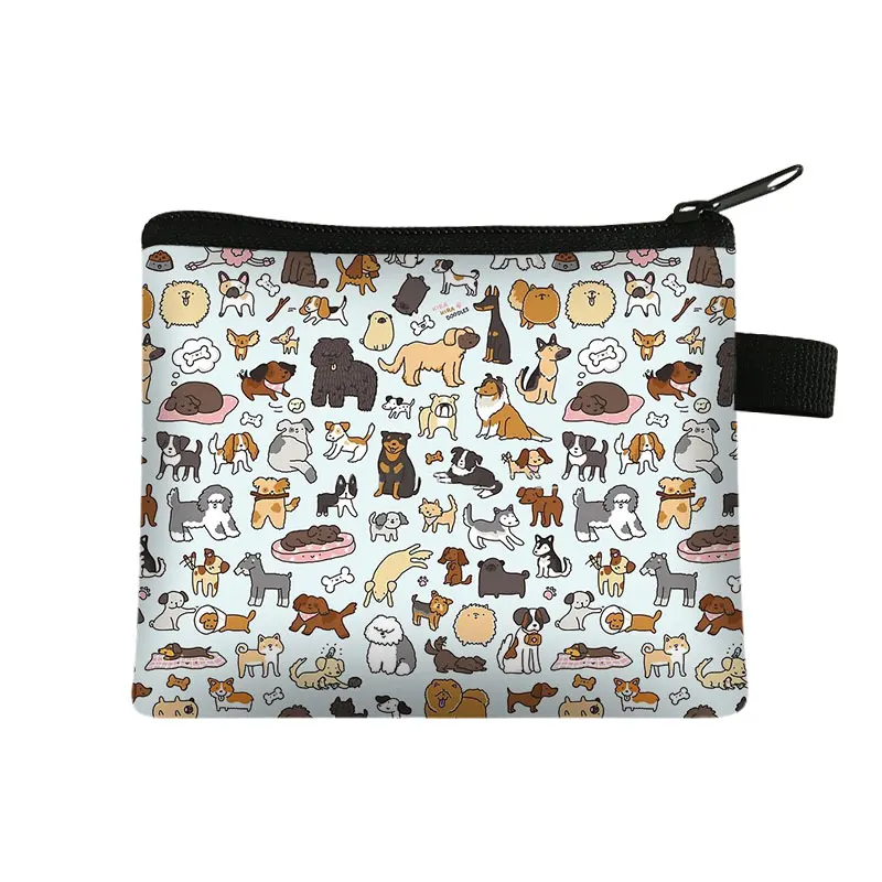 Simpatico gattino gatti/cuccioli stampa portamonete per adolescenti borse da scuola per bambini bambini donne per viaggio borsa portamonete d'argento portatile: lqbxchongwu12