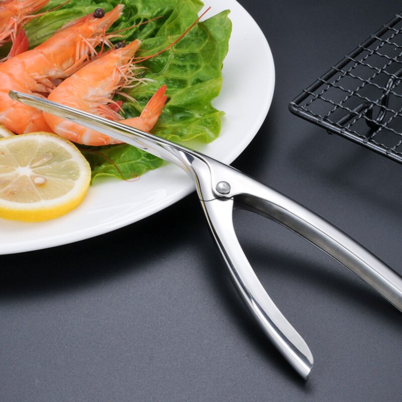 1 Pcs Stainless Steel Shrimp Peeler Prawn Shrimp Deveiner Fishing Lobster Shell Remover Peel Device Kitchen Seafood Tools