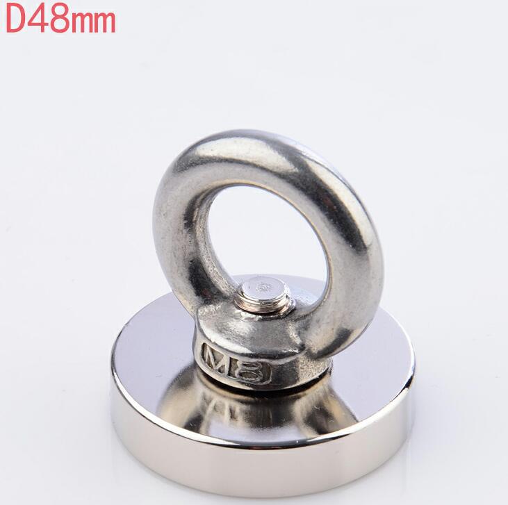 Sterk neodym magnet fiskekrok søkemagneter 0-80kg for vannmåler magnetisk utstyr holder: 0-80kg 1pc