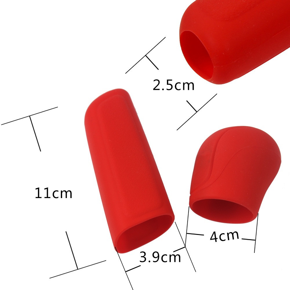 2Pcs Universal Manual Gear Shift Collars Car Silicone Gear Head Shift Knob Cover Handbrake Grip Car Hand Brake Covers Case