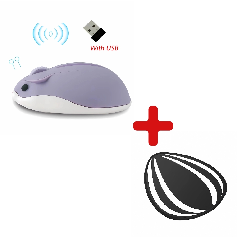 Nette Karikatur Bluetooth + 2,4G Hamster Maus Ergonomische 3D Optische Kreative freundlicher Sekretariat Heimat Computer Mäbenutzen für PC Laptop: Gelb