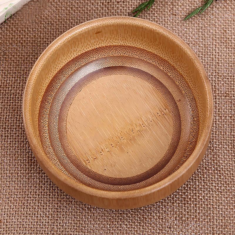 Natural Bamboo Bowl Fruit Decoration Fruit Salad Noodle Bowl Wooden Rice Bowl Wooden Rice Bowl Craft Decoration