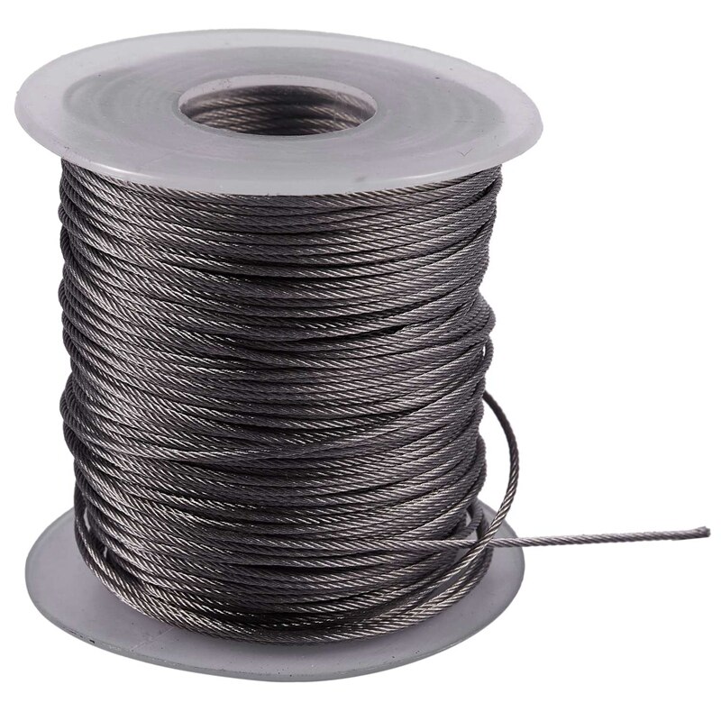100 stk 1mm stålwirer aluminiumshylster ærmer sølv tone & 1x hejseløft 7 x 7 1mm dia rustfrit stål fleksibel wire