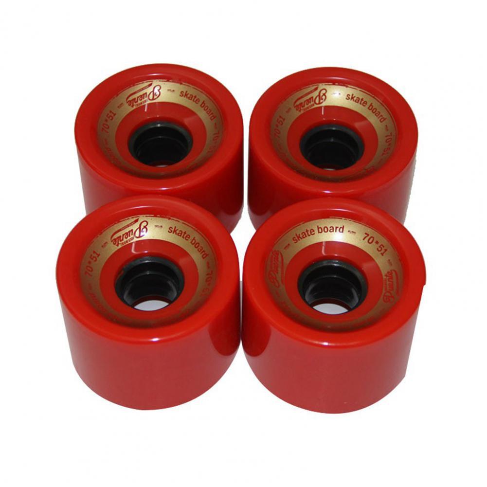Ruote da Skateboard ruote da tavola in poliuretano Cruiser colore brillante antiruggine pratiche ruote da Skate di buona tenacità:  Red 4pcs