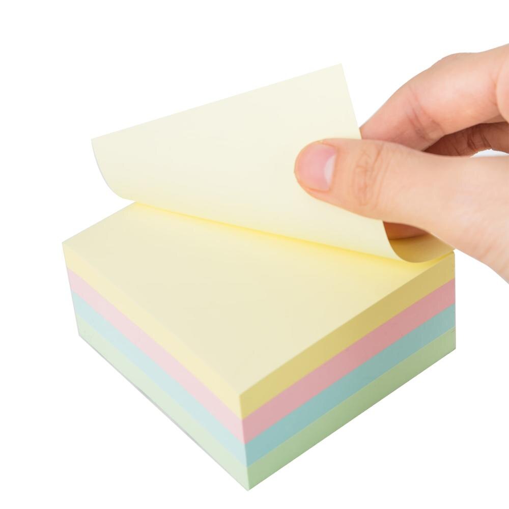 DELI EA01703 Pad Notes 3"*3" Sticky Note 4*100 sheets 4 colors ahesive memo pads yellow pink blue green Office school stationery