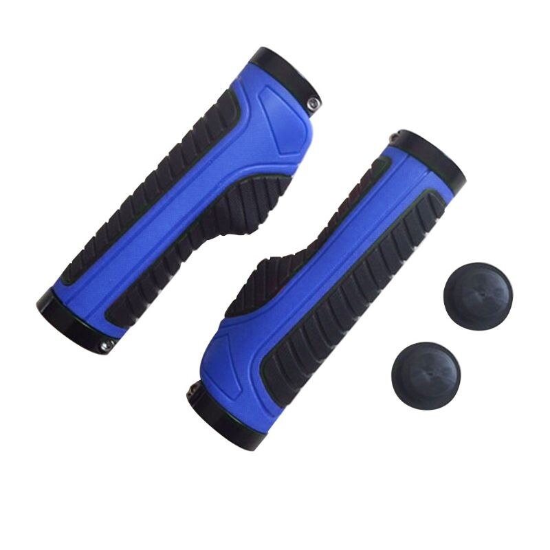 1 Paar Fietsstuur Grip Lock Op Anti-Slip Cover Voor Racefiets Rijden Schokabsorptie Slijtvastheid Fietsen: blue