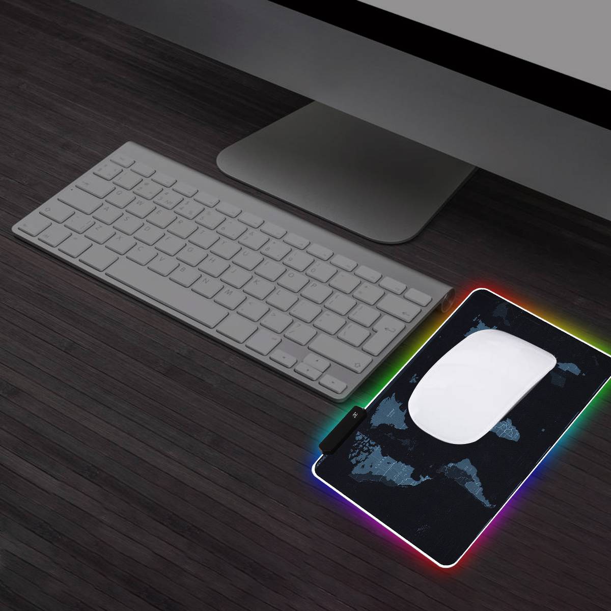 LED Gaming Mouse Pad RGB Gamer Large Mousepad LED Lighting USB Keyboard Colorful Desk Pad Mice Mat For PC Laptop Desktop