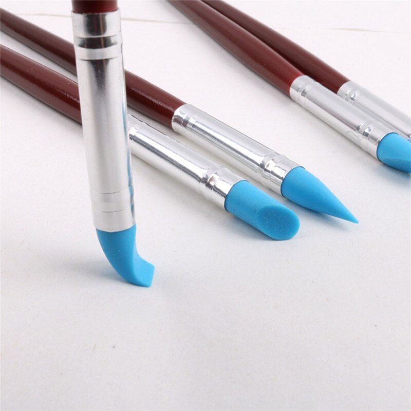 5pcs Dental lab composite Silicone Resin Brush Pens Dentistry products For Adhesive Resin Porcelain Teeth Denture Dentist Tools