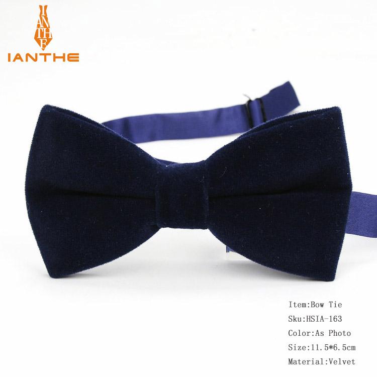 Ianthe – nœud papillon en velours pour hommes, couleur unie, couleur bonbon, vêtements de cou à la: IA163