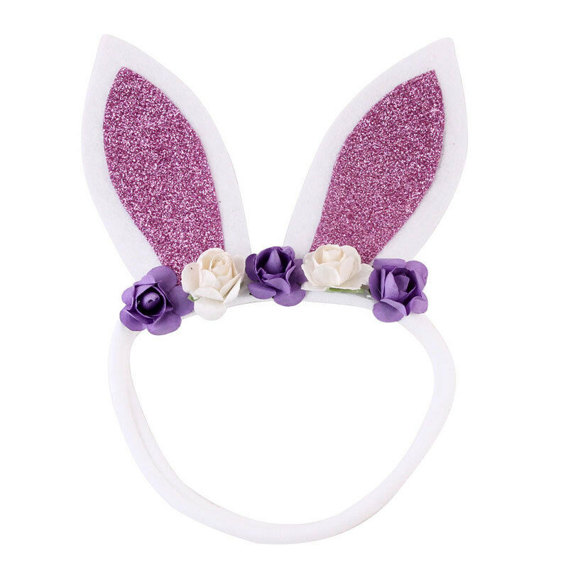 Nette Baby Mädchen Kleinkind Kinder Elastische Blume Haar Band Stirnband Headwear haarband Sommer Süße Prinzessin: Licht Lila