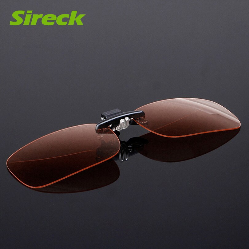 Sireck Flip Up Polarized Sunglasses Clip On Myopia Glasses Men Women Night Vision Goggles UV400 Bike Bicycle Fishing Sun Glasses: SGL002TA Tawny