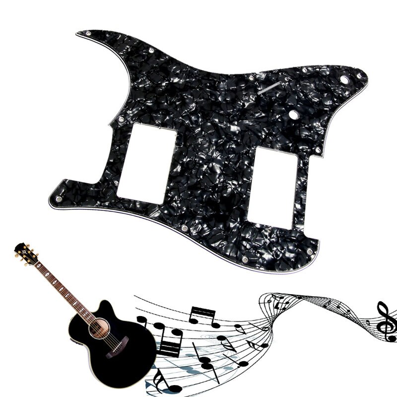 3Ply Black Pearl Guitar Pickguard For Stratocaster Fender Strat 2 HH Humbucker