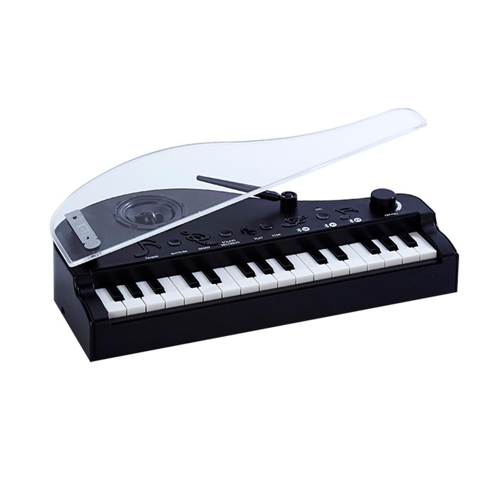 Mini klaver intelligent induktion 7 farve belysning 31 nøgle bluetooth musik legetøj til børn bedste jul: Sort