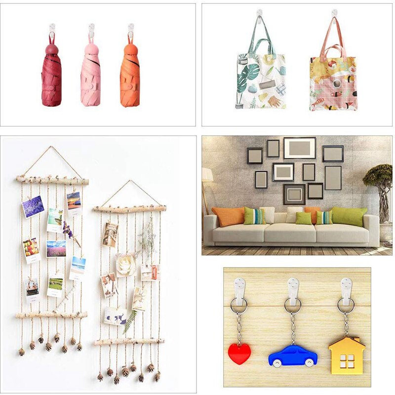 105- pack bildhängare för hård vägg betong vägghängande fotoramar gipskrok konst målning display hängare klocka weddin