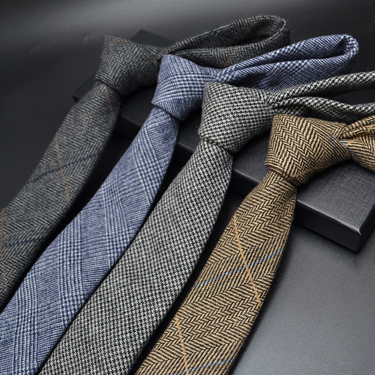 Wol Smalle Stropdas Voor Mannelijke Werk Casual Wedding Bruidegom 6 Cm Stropdassen Das Formele Neckcloth Bruidsjonkers Ties Mannen