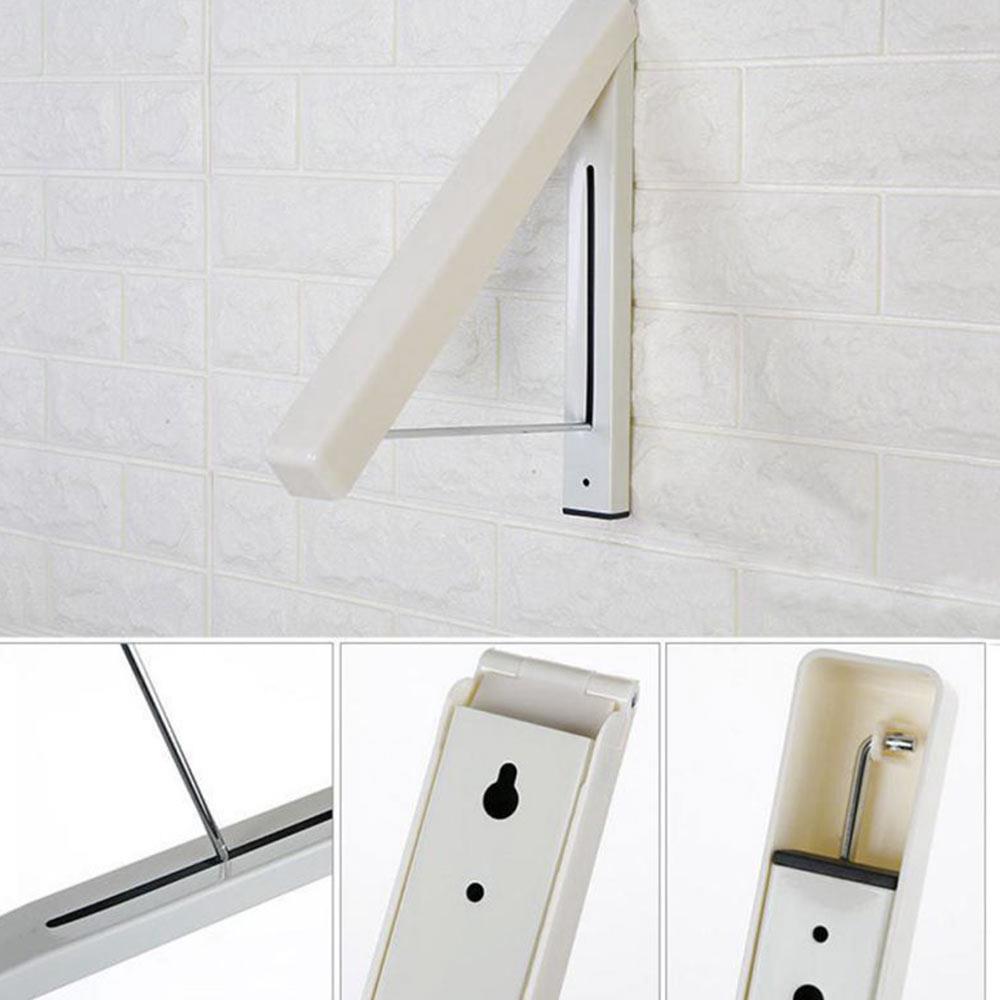 Creamy White Retractable Clothes Rack Multifunctional Practical Clothes Hanger Coat Hanger Hat Shelf Bedroom Waterproof