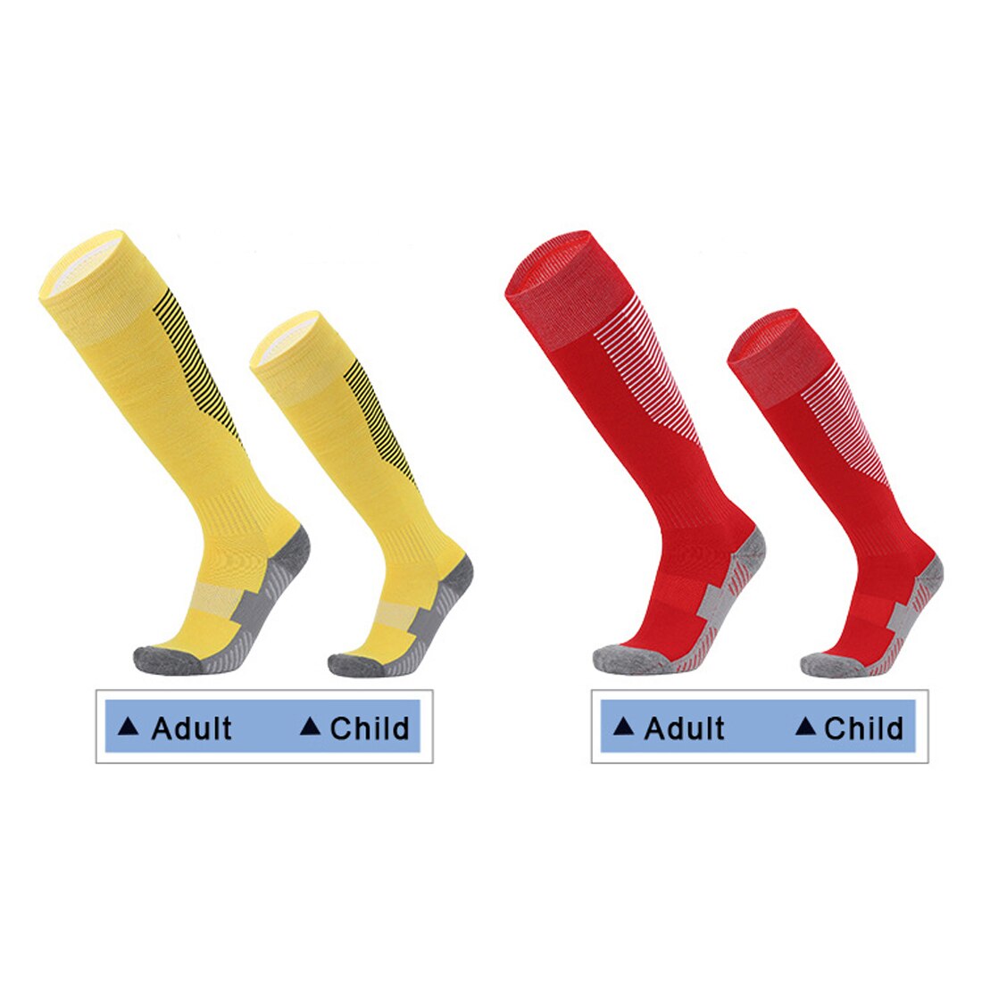 Cotton Football Socks Over the Knee Children High Tube Thickened Soles Non-slip Adult Men&#39;s tTraining Soccerl Socks