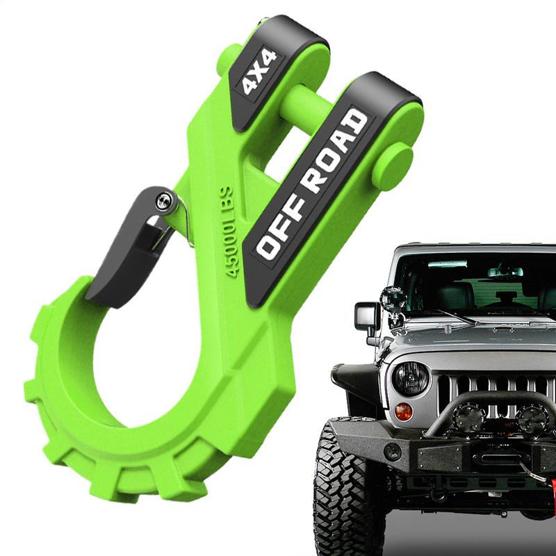 3/8 Zoll Windenhaken Abschlepp-Clusterhaken schwer Pflicht Auto Abschlepphaken Vielseitiger Anhänger Gabelkopfhaken Gabelkopf-Halbhaken für Auto LKW SUV