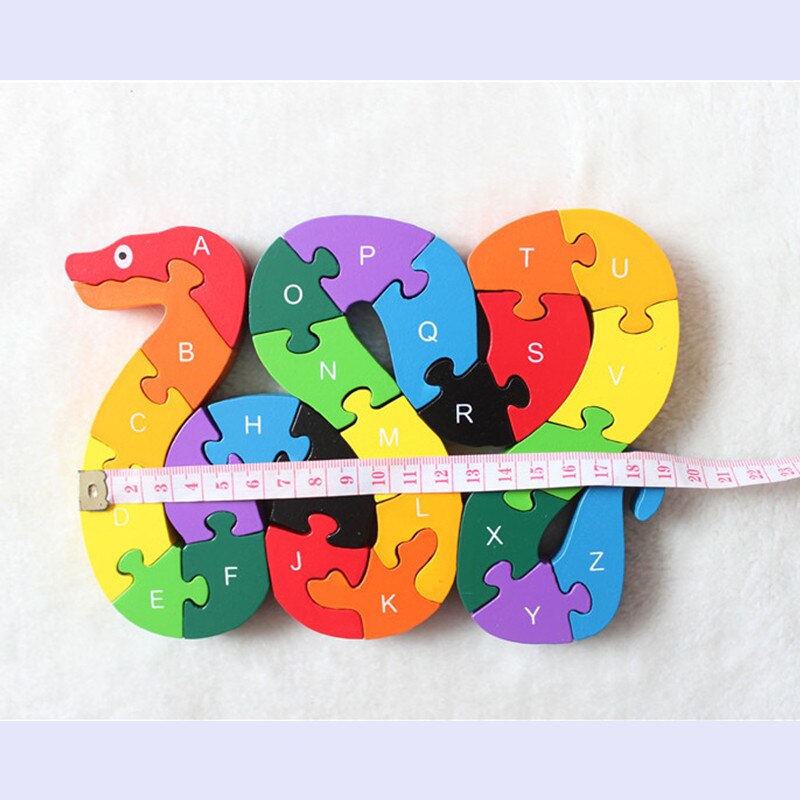 Educatief Speelgoed Kids Snake Houten Speelgoed Hout Kids 3d Puzzel Kids Legpuzzels Brinquedo