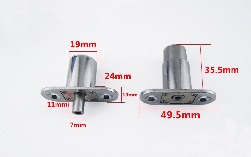 Plunger Push Lock With 2 Key For Sliding Glass Door Showcase Lock Furniture Cabinet Lock 24mm Thickness Hardware