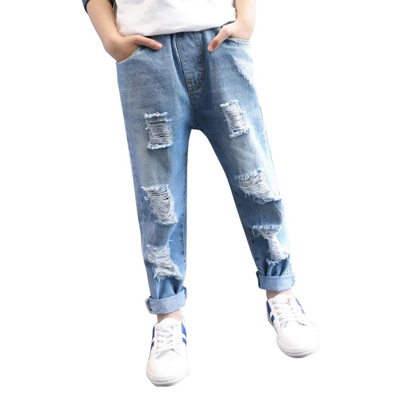 Jean Baggy Garçon - Taille élastique, Coupe Droite Large - Denim Résistant, Style Streetwear Décontracté