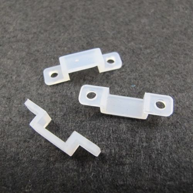 10 stk/parti silikone fleksibel led strip holder fastgørelse af led strips lys klips til 12cm bredde smd lommelygte mount holder