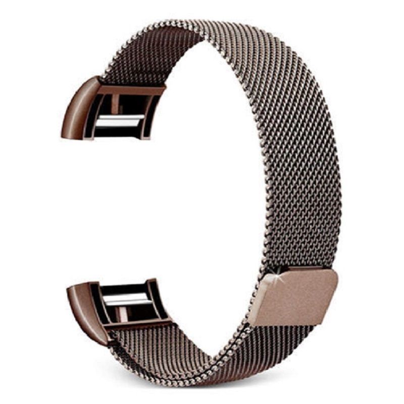 Factorymetal magnetisk smartwatch-rem til fitbit charge 2 rem rustfrit stål armbånd urrem til fitbit charge 2 armbånd: L / Blå hvid