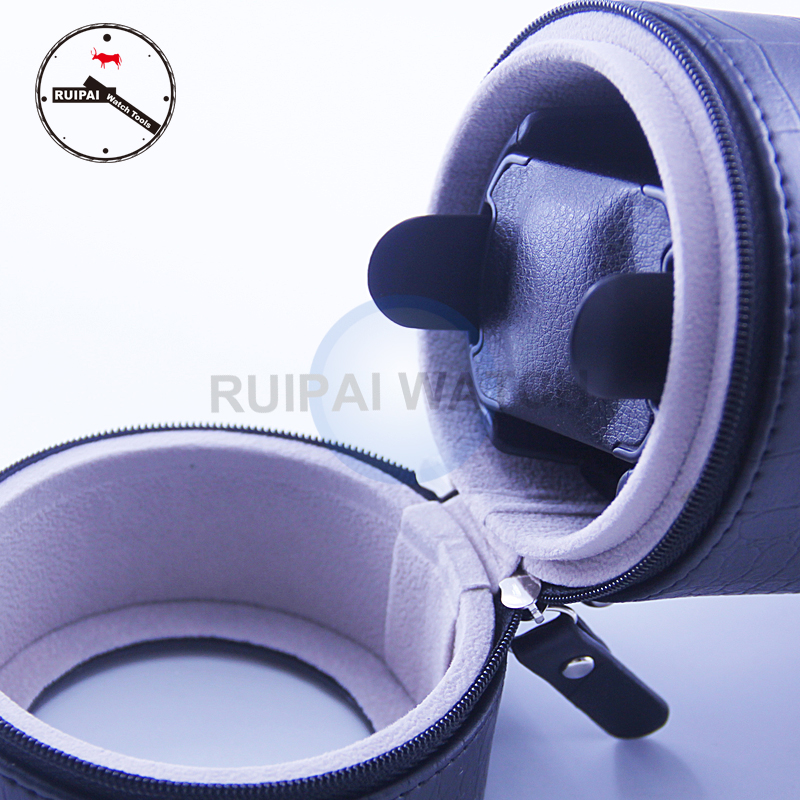 Remontoir de montre automatique, 3 Modes, batterie AAA, adaptateur secteur, Source d'alimentation, remontoir de montre Portable, cuir synthétique polyuréthane noir