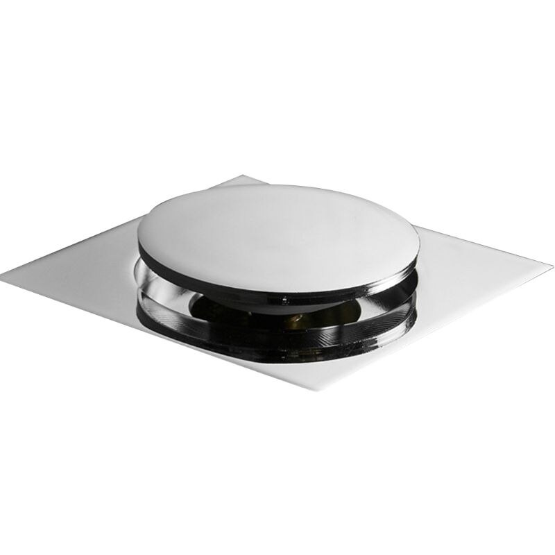 Metal Anti-odor Floor Drain Square Pop-Up Floor Drain Cover for Home Bathroom: Silver