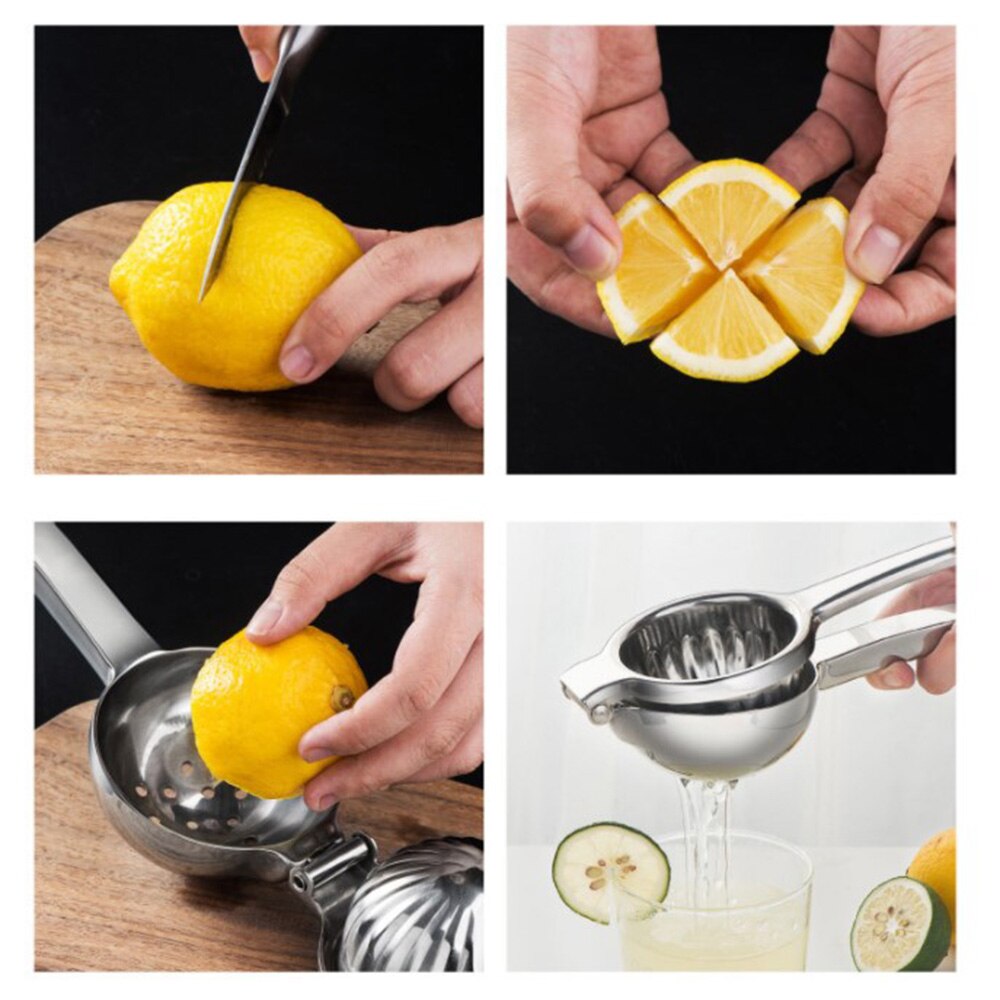 Lemon Squeezer 304 Stainless Steel Manual Juicer Citrus Oranges Lemon Clip Durable Reusable Manual Lemon Squeezer Kitchen Tools