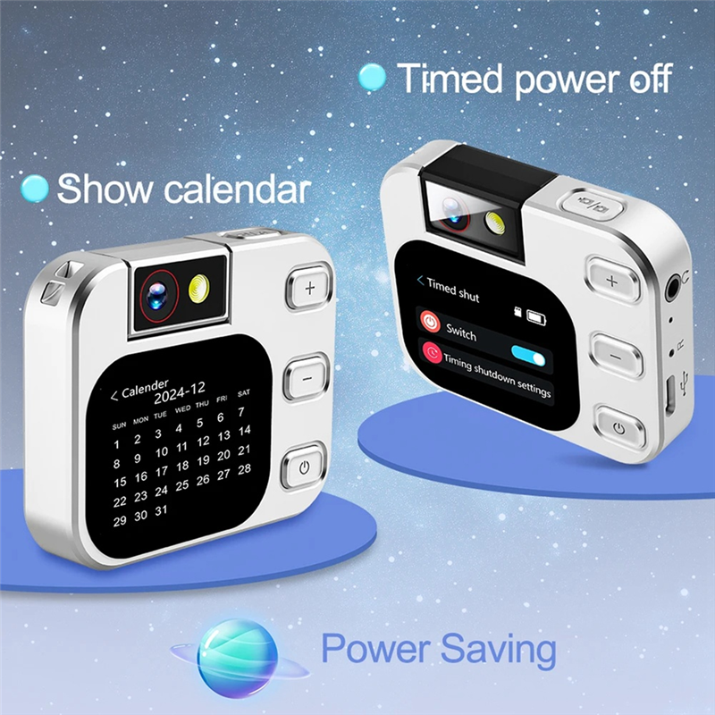 M07K-X19 Mini MP3 Player Photo Radio 2.2 Touch Screen OTG Type-C Bluetooth Take Pictures