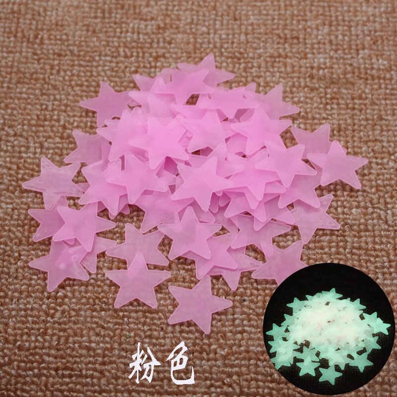 50Pcs Pentagram Lichtgevende 3D Muursticker Ster Lichtgevende Patch Fluorescerende Lichtgevende Muursticker Glow In The Dark Sterren Decals: Picture-03