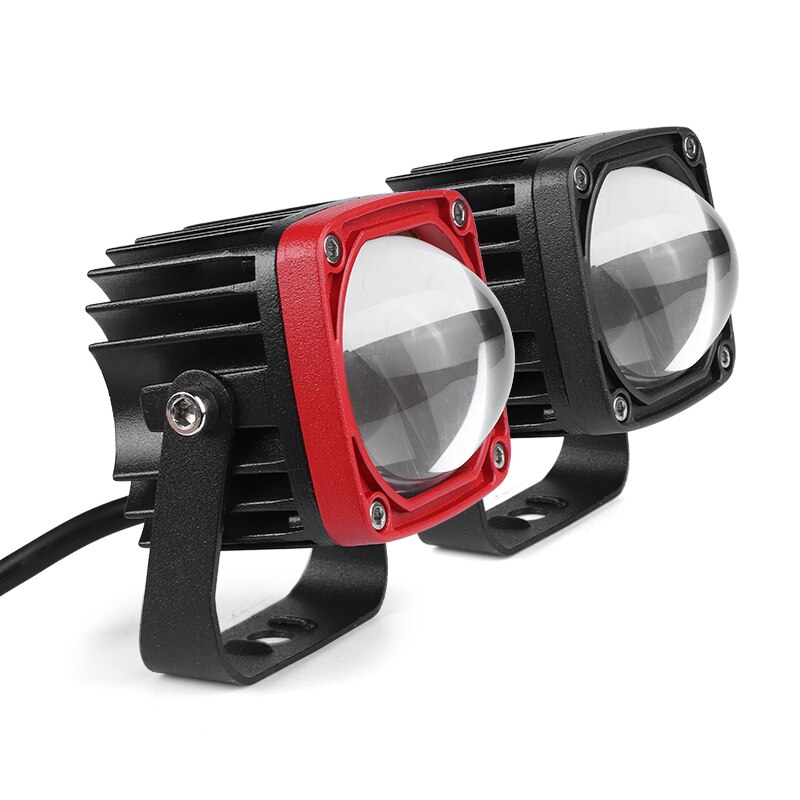 2Inch LED Work Light Black/Red Square LED Driving Light LED Pods White Yellow light 20W 2500LM For Offroad Car Truck SUV Boat