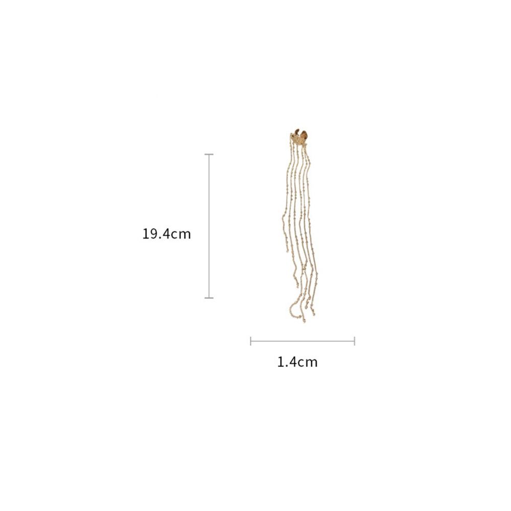 Mode C-Vormige Lange Kwast Oorclip Persoonlijkheid Minderheid Onregelmatige Legering Oor Manchet Voor Vrouwen Feest Sieraden