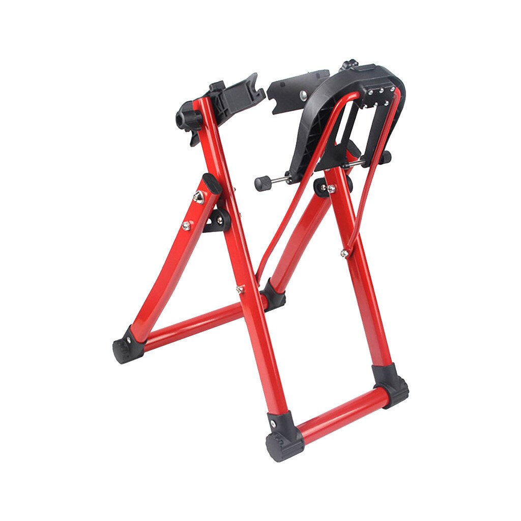 Bike Holder Reparatie Stand Verstelbare Hoogte Sport Parking Rack Monteur Vloer Display Fiets Onderhoud Holding Ringen #2: Rood