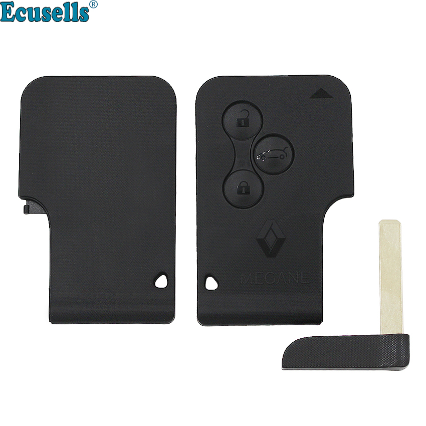3 button smart remote key shell for Renault Megane Scenic Clio with buckle detachable with small insert key