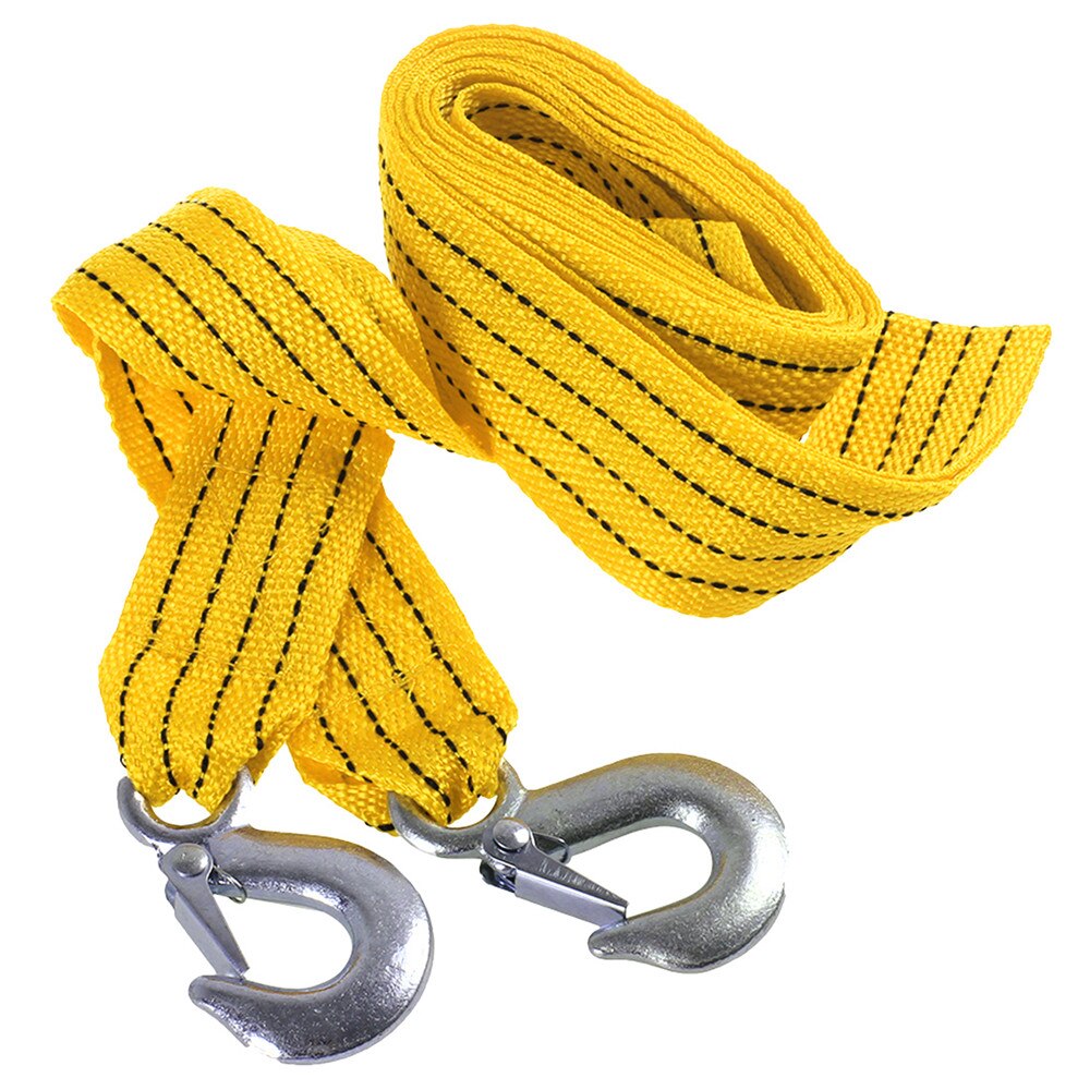 3 Tons 4 Meter Flsorescence Universal Car Tow Cable Towing Strap Rope with Hooks