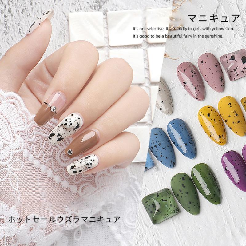 7.5ml caille oeuf Gel vernis Ail Art vernis imbiber coquille d'oeuf noir vernis à ongles Gel couleurs populaires UV Gel vernis à ongles