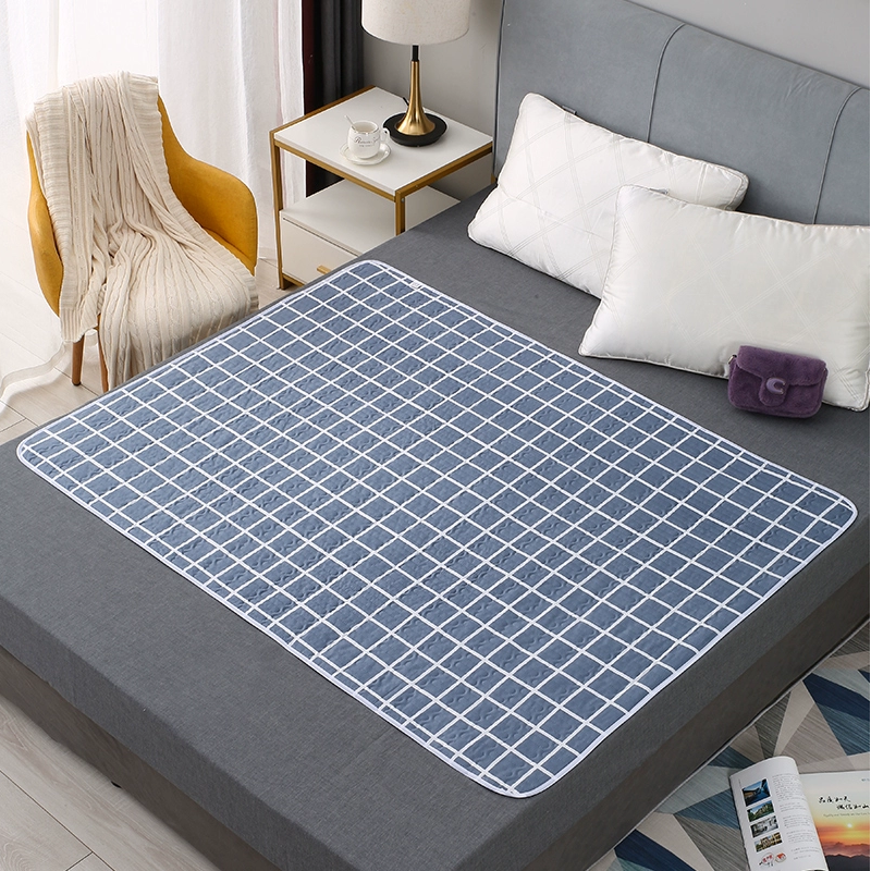 1pc Reusable Non-Slip Bed Pad - Thick Cushioned Washable Mattress Protector for Adults, Elderly & Pets, Durable Bedding, Soft: 160x200cm / Light Grey
