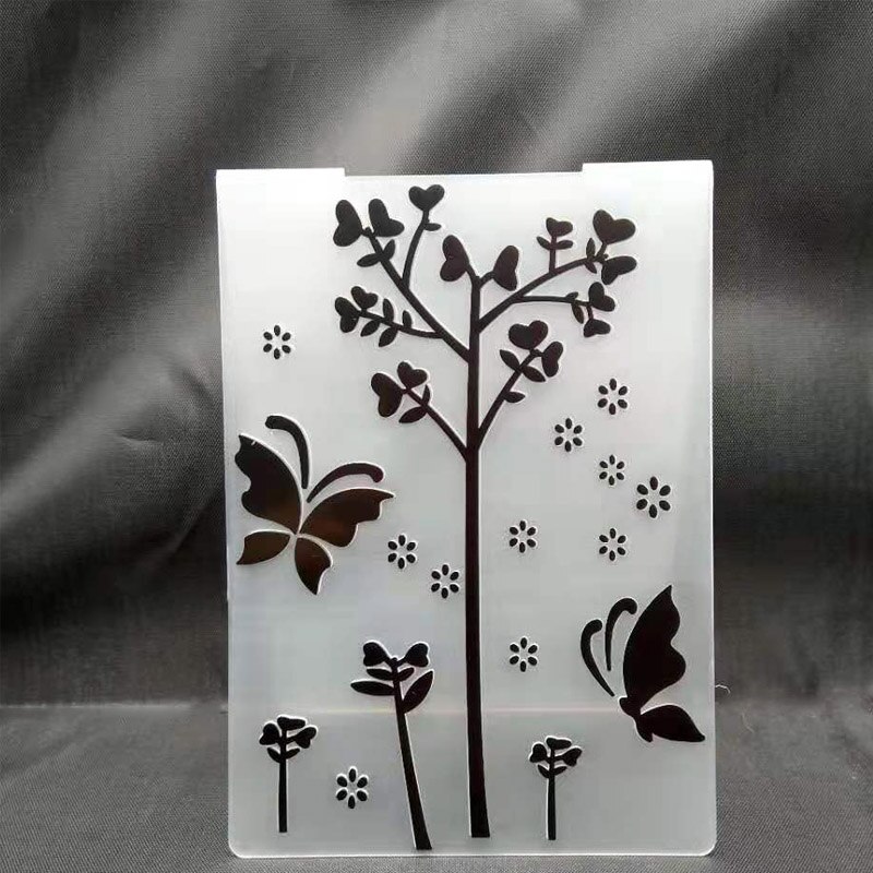 ZATBWS Precious time Embossing plates DIY Paper Cutting Dies Scrapbooking Plastic Embossing Folder