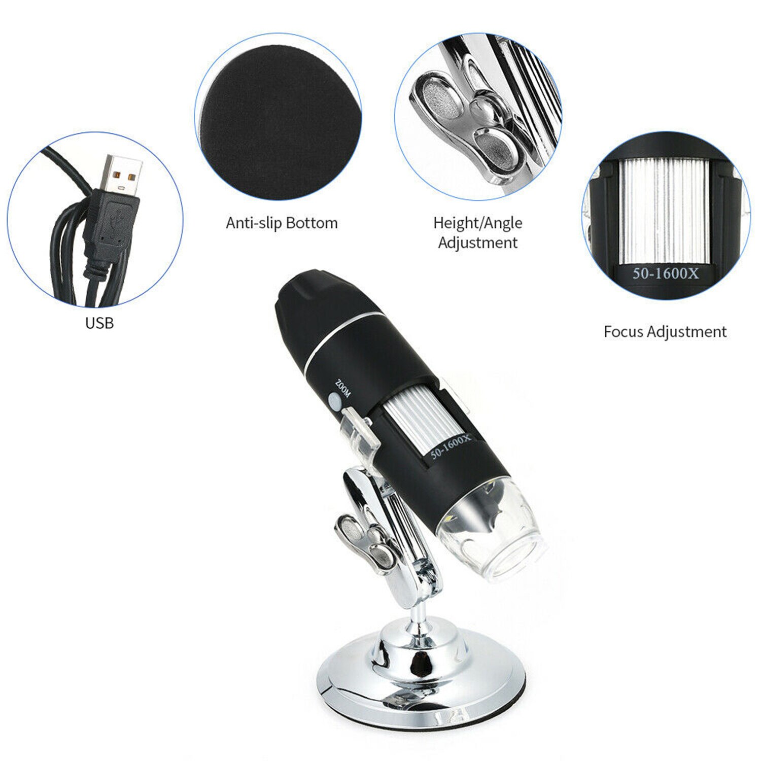 1600X 8 8 LED Digital Microscope Handheld LED Light USB Digital Handheld Microscope Endoscope Magnifier Camera AU USB